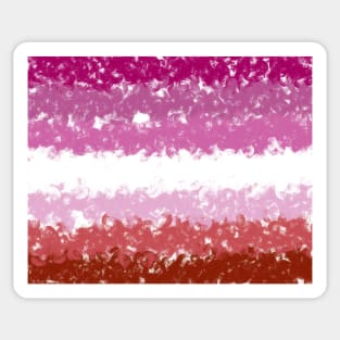 Lesbian Swirls Flag Design Sticker